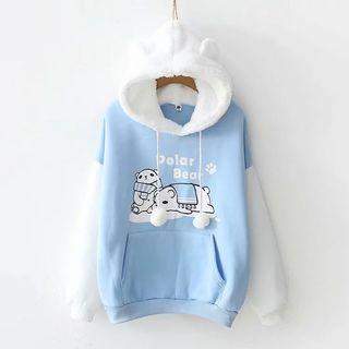 Bear Hoodie Blue - One Size