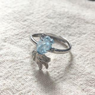 Faux Crystal Goldfish Ring As Shown In Figure - One Size