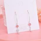 Rhinestone Moon Drop Earring Es1077 - Silver - One Size