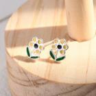 Floral Stud Earring 1 Pair - R560 - One Size