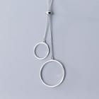 925 Sterling Silver Hoop Pendant Necklace As Shown In Figure - One Size