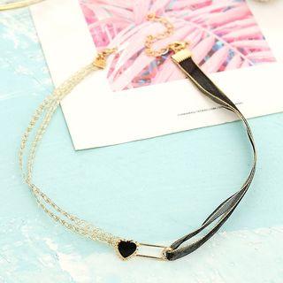 Asymmetric Heart Choker 1 Pc - 01 - As Shown In Figure - One Size