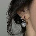 Heart Drop Earring 1 Pc - Left - Silver - One Size