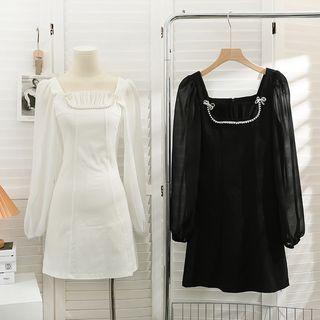 Patchwork Slim-fit Mini Dress