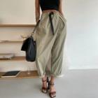Buckled-waist Harem Pants