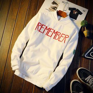 Couple Matching Lettering Embroidered Sweatshirt