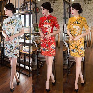 Print Short Cheongsam
