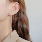 Rhinestone Fringed Earring 1 Pair - E2500 - Gold - One Size