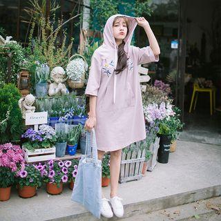 Hooded Embroidered Dress