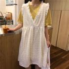 Pointelle Sleeveless A-line Dress / Short-sleeve T-shirt