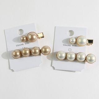 Set Of 2: Faux Pearl Hair Clip