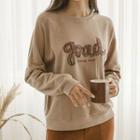 Good Embroidered Plaid-trim Sweatshirt