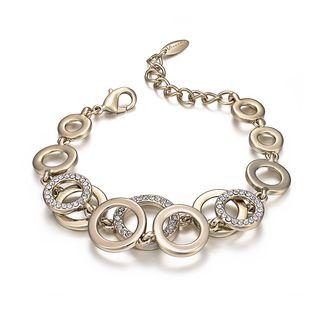 Fashion Circle Bracelet With White Austrian Element Crystals