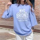Nyc Letter Wide-sleeve T-shirt