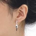 Geometry Drop Earring 1 Pair - Black & Silver - One Size