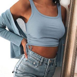 Side-drawcord Tank Top