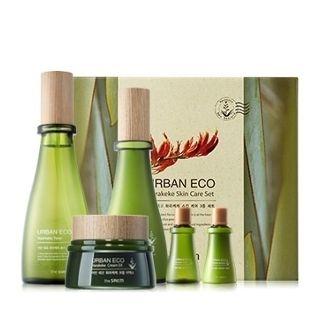 The Saem - Urban Eco Harakeke Skin Care Set: Toner 180ml + Emulsion Ex 135ml + 20ml + Cream Ex 60ml + 21ml