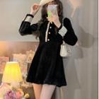 Long-sleeve Corduroy A-line Dress (various Designs)