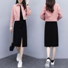 Buttoned Jacket / Midi Dress
