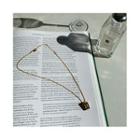 H Letter Pendant Chain Necklace Gold - One Size