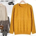 Colored Cable-knit Sweater