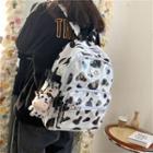 Pvc Panel Cow Print Backpack