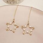 Faux Pearl Alloy Star Dangle Earring 1 Pair - Gold - One Size