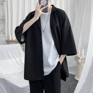 3/4 Sleeve Oversize Shirt