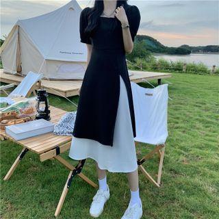 Color Block Panel Skirt