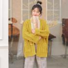 Toggle Argyle Cable Knit Jacket