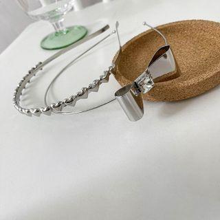 Bow Rhinestone / Heart Alloy Headband
