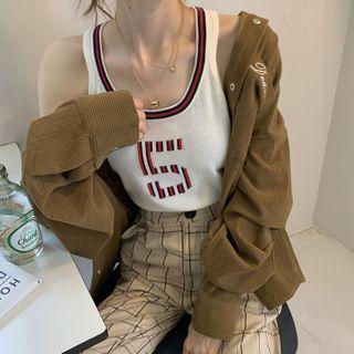 Shirt / Knit Vest / Plaid Pants