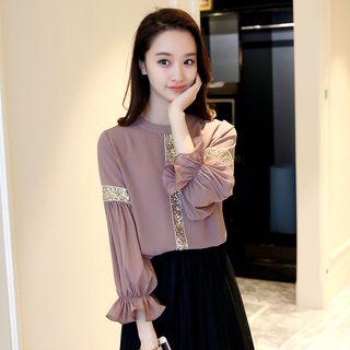 Sequined Chiffon Blouse