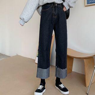 Straight Cut Wide-leg Jeans