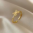Butterfly Alloy Open Ring J541 - Gold - One Size