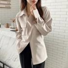Tie-back Zip-up Shirt