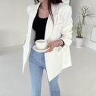 Peak-lapel Single-breasted Blazer
