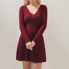 Deep V Short Skirt