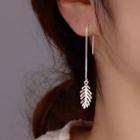 Leaf Drop Sterling Silver Ear Stud