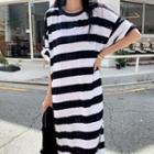 Loose-fit Stripe Midi T-shirt Dress