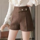 High-waist Button Detail Shorts
