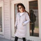 Long Padded Jacket With Hooded   Gray - One Size