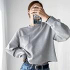 Pocket-front Cropped Sweatshirt