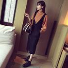 Set: Turtleneck Sweater + V-neck Jumper Dress