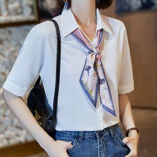 Short-sleeve Shirt With Neckerchief