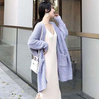 Sleeveless Midi Dress / Long Cardigan