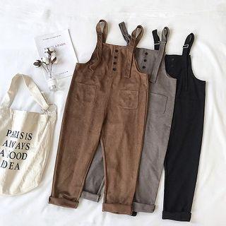 Plain Double-pocket Jumpsuit