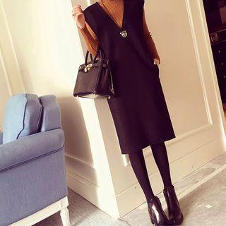 Set: Knit Pullover + Sleeveless Dress