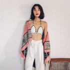 Contrast-trim Crochet Bikini