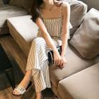 Set: Striped Camisole + Striped Wide Leg Pants
